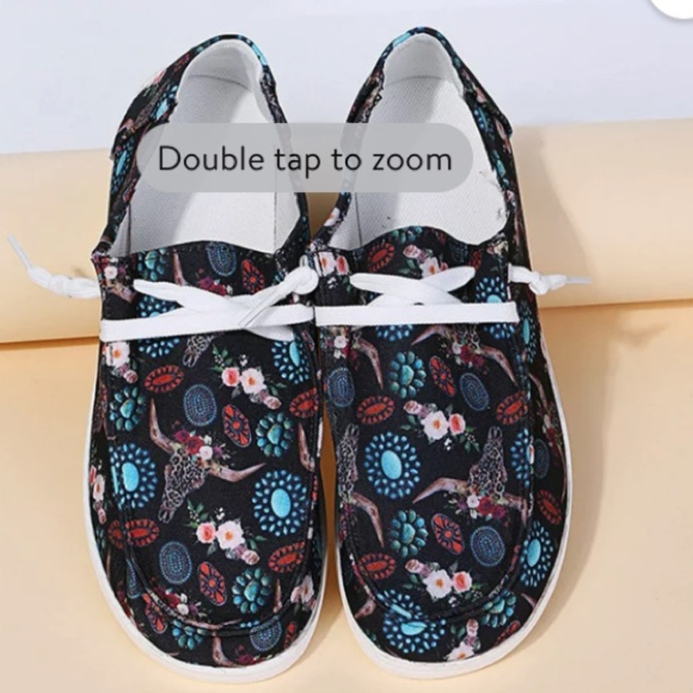 Women's Canvas Shoes Leisure Outdoor Comfortable Lightweight western cowgirl - Picture 10 of 11